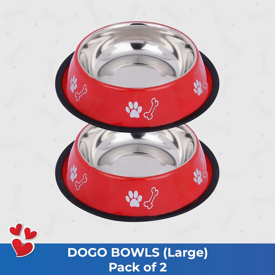 Dogo-Bowls-Pack-of-2.jpg Feeding Bowls - Large Pack of 2 - Image 1