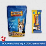 Mongrel Healthcare Dogo Biscuits Combo Pack | Multigrain 1kg + dogo Small Pack