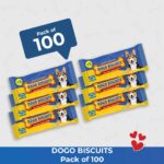 MONGREL HEALTHCARE Dogo Biscuits Small Pack of 100 | Multigrain Biscuits Made with Milk, Oats & Multivitamins