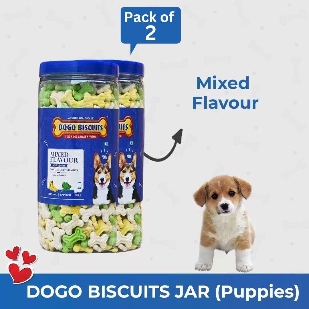 puppy pack of 2 Dogo Biscuits Mixed Flavour Puppy - Pack of 2 - Image 1
